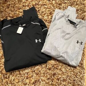 Cold gear, Men,Two Shirts Sport $14Each,Sz XL,Dark Gray tight,light grey Lache.!